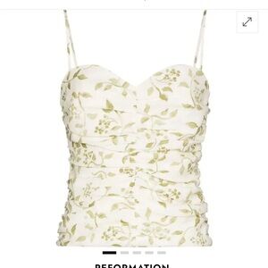 Reformation fennel ruched top - does not come with straps size 0